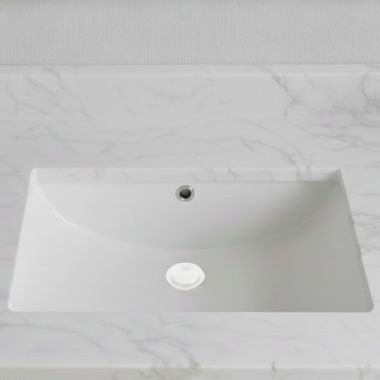 Click here to see   ICERA Presley/Julian II Undermount Lavatory with Overflow, White - L-2540.01