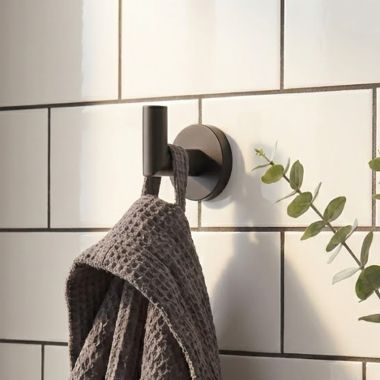 Click here to see   Phylrich Transition Single Robe Hook, Matte Black - 120-76-040
