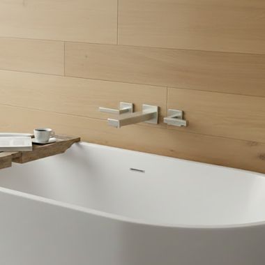 Click here to see   PHYLRICH 290-57-015 STN NICKEL MIX SERIES TWO-HANDLE WALL TUB FILLER TRIM - MTL LEVER