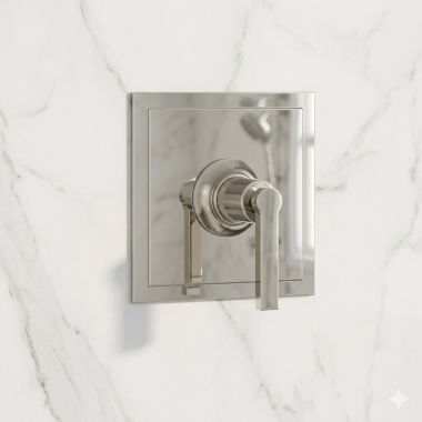 Click here to see   Phylrich Hex Modern Single Handle Pressure Balance Valve Trim, Lever Handle, Polished Nickel - 4-104-014