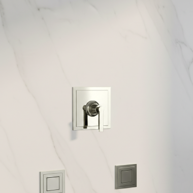 Click here to see   Phylrich Hex Modern Single Handle Pressure Balance Valve Trim, Lever Handle, Satin Nickel - 4-104-015