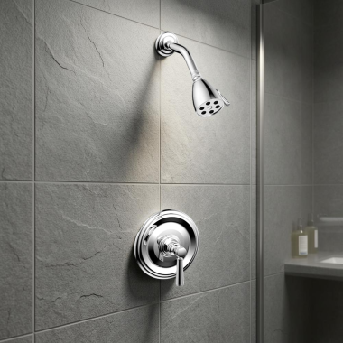 Click here to see   Phylrich Hex Traditional Pressure Balance Shower Set, Lever Handle, Polished Chrome - 500-22-026