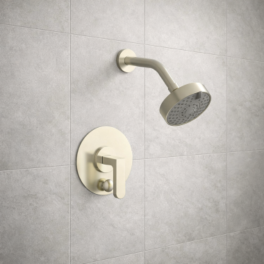 Click here to see   Phylrich Rond Pressure Balance Shower Set w/ Diverter, Lever Handle, Satin Nickel - 4-573-015