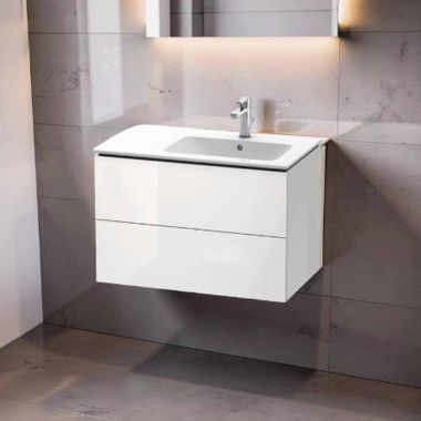 Click here to see   Duravit L‑Cube 2‑Drawer Wall‑Mounted Vanity Unit, White High Gloss Decor – LC629202222