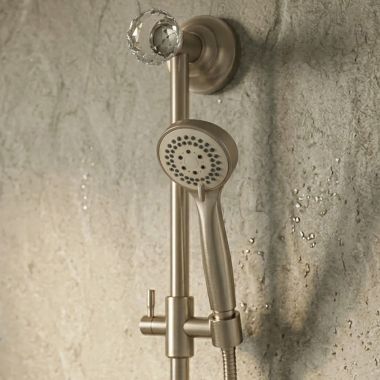 Click here to see   Jorger Florale Crystal Slide Bar Hand Shower, Satin Nickel - 600.13.300.STN