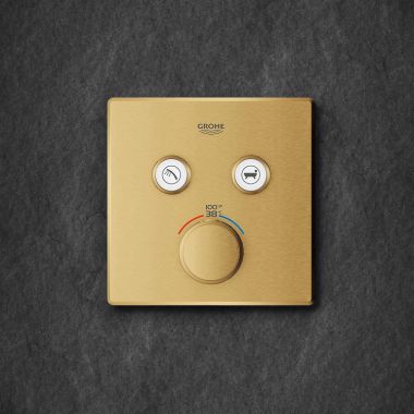 Click here to see   GROHE Grohtherm SmartControl 3-Function Volume Control Trim, Brushed Cool Sunrise - 29141GN0
