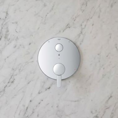 Click here to see   GROHE Cosmopolitan 3-Way Diverter Pressure Balance Valve Trim, Double Ceramic Cartridge, Starlight Chrome - 29425000