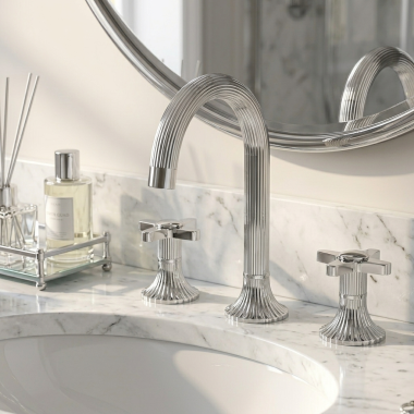 Click here to see   Jorger Cronos Two-Handle Widespread Lavatory Faucet, Cross Handles, Chrome - 637.30.300.000