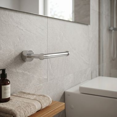 Click here to see   GROHE ATRIO NEW Toilet Paper Holder, Wall‑Mounted, Chrome – 40891000