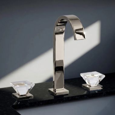 Click here to see   Jorger Empire Royal Crystal Two-Handle Widespread Lavatory Faucet, 1.2 GPM, Polished Nickel/Clear Crystal - 627.30.800.035.11