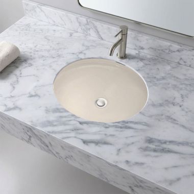 Click here to see   TOTO Curva 22” x 19” Oval Undermount Lavatory Sink, Vitreous China, Rear Overflow, Sedona Beige - LT181#12