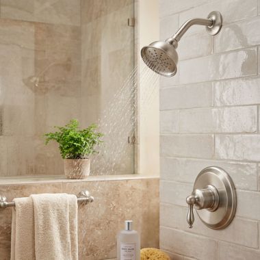 Click here to see   Danze Prince Single-Function Shower Only Faucet, Lever Handle, ADA, 2.5 GPM, Brushed Nickel - D520510BNT