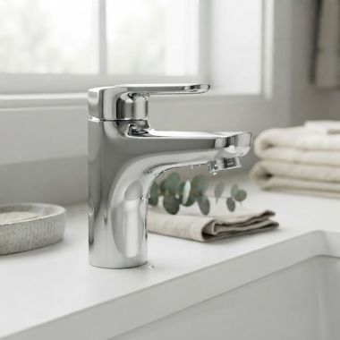 Click here to see   KWC Piana Single-hole Faucet With Pop-up Drain, Splendure Stainless Steel - 12.361.042.127