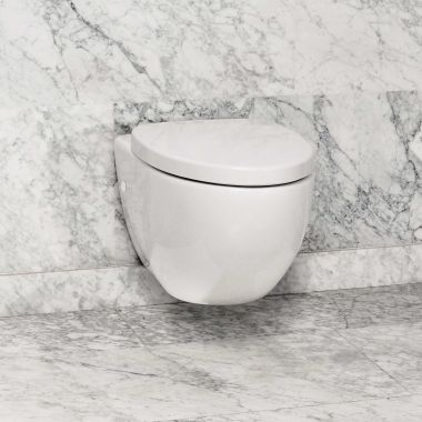 Click here to see   ICERA CLARITY Wall-Mount Elongated Toilet, Gloss White - C‑6610.01