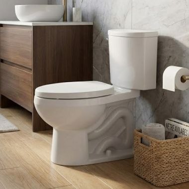 Click here to see Duravit  DURAVIT PRO Series 1.28 GPF Two Piece Toilet with Left Hand Lever and Toilet Seat, White - 40340100U3