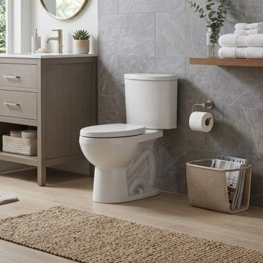 Click here to see   DURAVIT No.1 PRO Series 1.28 GPF Two Piece Elongated Toilet with Seat, Left Hand Lever, White - D4061700
