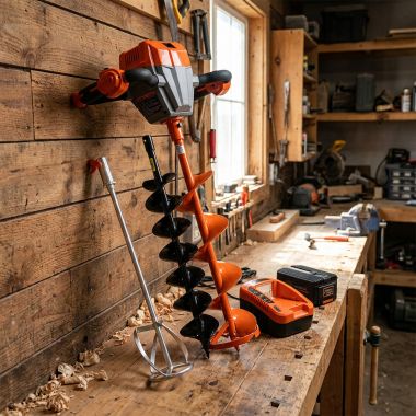 Click here to see  E808C-3KIT2A Flex Series 40V Auger Head Kit w/ Earth Auger, Ice Auger, and Mixing Blade, Includes 2Ah Battery & 5A Charger - E808C-3KIT2A