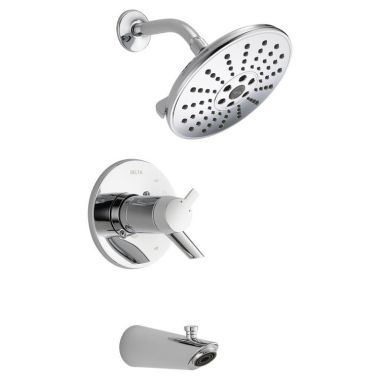 Click here to see Delta T17T461-H2O Delta T17T461-H2O Compel TempAssure 17T Series H2Okinetic Tub and Shower Trim, Chrome