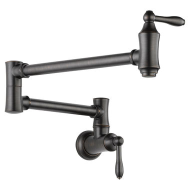 Click here to see Delta 1177LF-RB Delta Traditional Wall-Mount Pot Filler Faucet, Venetian Bronze - 1177LF-RB