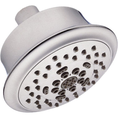 Click here to see Gerber D460023 Danze Surge 4-1/2in Five-Function Shower Head with Dual Valve, Easy-Glide, Air Injection Technology, 2.5 GPM, Chrome - D460023