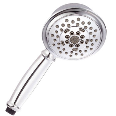 Click here to see Gerber D462025 Danze Surge 525 5-Function Round Hand Shower with D-Force Technology, EasyClean Jets, 2.5 GPM, Chrome - D462025