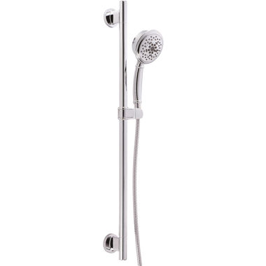 Click here to see Gerber D461723 Danze Versa 30in Slide Bar with Surge 5-Function Hand Shower and 72in Metal Hose, 2.5 GPM, Chrome - D461723
