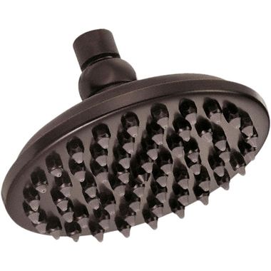 Click here to see Danze D451279RB Danze Sunflower 6in Single-Function Round Shower Head with 60 Jets, 2.5 GPM, Oil Rubbed Bronze - D451279RB