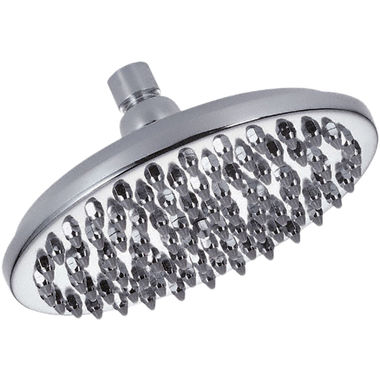 Click here to see Gerber D451289 Danze Sunflower 8in Single-Function Round Shower Head with 90 Jets, 2.5 GPM, 80 PSI, Chrome - D451289