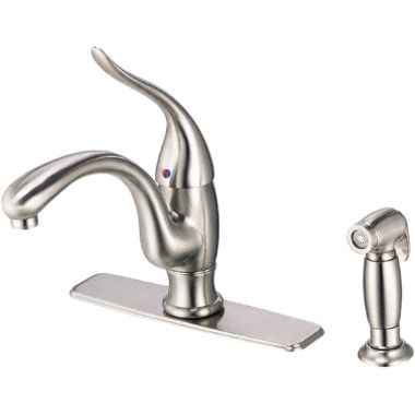 Click here to see Danze D405521SS Danze Antioch Single Handle Kitchen Faucet w/ Side Spray, Stainless Steel - D405521SS