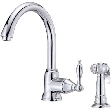 Click here to see Danze D401540 Danze Fairmont Single Handle Kitchen Faucet w/ Side Spray, Chrome - D401540