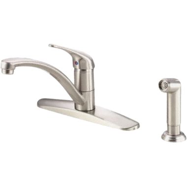 Click here to see Danze D407112SS Danze Melrose Single Handle Kitchen w/ Side Spray, Stainless Steel - D407112SS