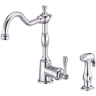 Click here to see Danze D401557 Danze Opulence Single Handle Kitchen Faucet w/ Side Spray, Chrome - D401557