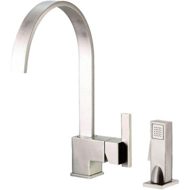 Click here to see Danze D401544SS Danze Sirius Single Handle Kitchen Faucet w/ Side Spray, Stainless Steel - D401544SS