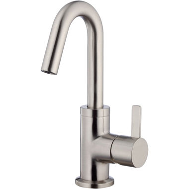 Click here to see Danze D221530BN Danze Amalfi Single-Hole Bathroom Faucet with 50/50 Touch-Down Drain, Single-Handle, 1.5 GPM, Lever Handle, ADA, Brushed Nickel - D221530BN