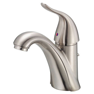 Click here to see Danze D224021BNV Danze Antioch Centerset Bathroom Faucet with 50/50 Touch-Down Drain, Single-Handle, 1.5 GPM, Lever Handle, ADA, WaterSense, Brushed Nickel - D224021BNV