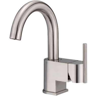 Click here to see Danze D221542BN Danze Como Single-Hole Bathroom Faucet with Metal Touch-Down Drain, Single-Handle, 1.5 GPM, Lever Handle, ADA, WaterSense, Brushed Nickel - D221542BN