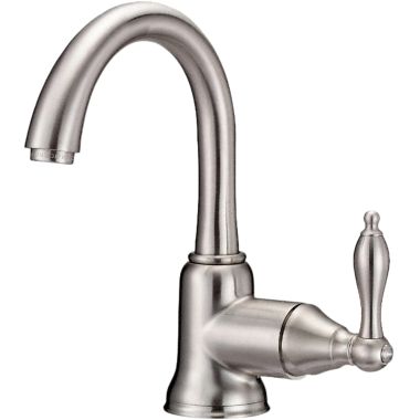 Click here to see Danze D221540BN Danze Fairmont Single-Hole Bathroom Faucet with Metal Touch-Down Drain, Single-Handle, 1.5 GPM, Lever Handle, ADA, WaterSense, Brushed Nickel - D221540BN