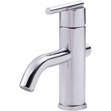 Click here to see Danze D225558 Danze Parma Single-Hole Bathroom Faucet with Metal Touch-Down Drain, Single-Handle, 1.5 GPM, Top Lever Handle, ADA, WaterSense, Chrome - D225558