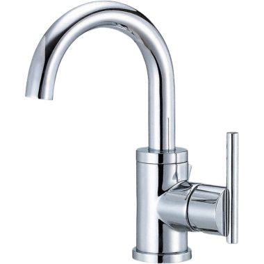 Click here to see Danze D221558 Danze Parma Single-Hole Bathroom Faucet with Metal Touch-Down Drain, Single-Handle, 1.5 GPM, Lever Handle, ADA, WaterSense, Chrome - D221558