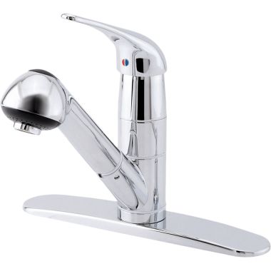 Click here to see Danze D456012 Danze Melrose Single Handle Pull-Out Kitchen Faucet, Chrome - D456012