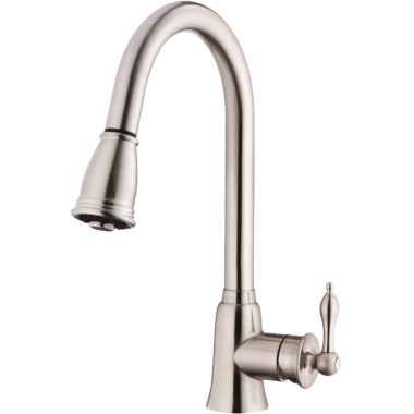 Click here to see Danze D454510SS Danze Prince Single Handle Pull-Down Kitchen Faucet, Stainless Steel - D454510SS