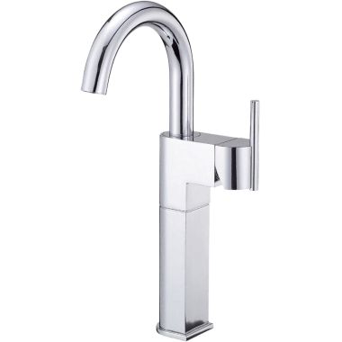 Click here to see Danze D201542 Danze Como Single-Hole Vessel Bathroom Faucet with Grid Strainer Drain, Single-Handle, 1.5 GPM, Lever Handle, ADA, WaterSense, Chrome - D201542