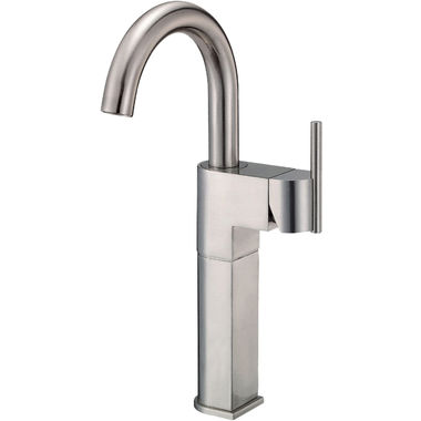 Click here to see Danze D201542BN Danze Como Single-Hole Vessel Bathroom Faucet with Grid Strainer Drain, Single-Handle, 1.5 GPM, Lever Handle, ADA, WaterSense, Brushed Nickel - D201542BN