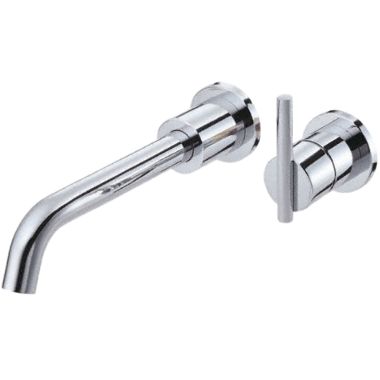 Click here to see Danze D216058 Danze Parma Wall-Mount Widespread Bathroom Faucet with Metal Touch-Down Drain, Single-Handle, 1.5 GPM, Lever Handle, ADA, Chrome - D216058