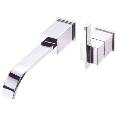 Click here to see Danze D216044 Danze Sirius Wall-Mount Widespread Bathroom Faucet with Touch-Down Drain, Single-Handle, 1.5 GPM, Lever Handle, ADA, Chrome - D216044