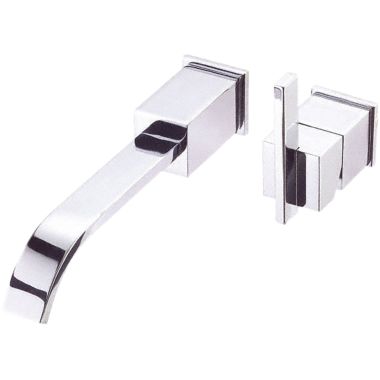 Click here to see Danze D216044T Danze Sirius Wall-Mount Widespread Bathroom Faucet Trim with Touch-Down Drain, Single-Handle, 1.5 GPM, Lever Handle, ADA, Chrome - D216044T