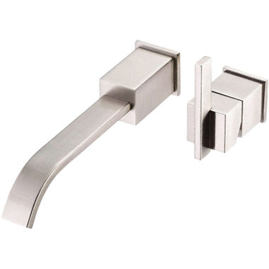 Click here to see Danze D216044BNT Danze Sirius Wall-Mount Widespread Bathroom Faucet Trim with Touch-Down Drain, Single-Handle, 1.5 GPM, Lever Handle, ADA, Brushed Nickel - D216044BNT