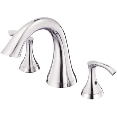 Click here to see Gerber D300922T Gerber Antioch Two-Handle Deck-Mount Roman Tub Faucet Trim, 3-Hole, Lever Handles, ADA, Metal Spout, Chrome - D300922T