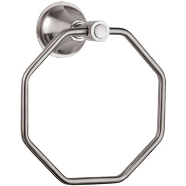 Click here to see Danze D441131BN Danze Octagon Wall Mounted Towel Ring, Brushed Nickel - D441131BN