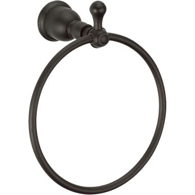 Click here to see Gerber D442111BS Danze Round Wall Mounted Towel Ring, Satin Black - D442111BS